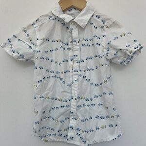 Carter's White and Blue Button Down Shirt